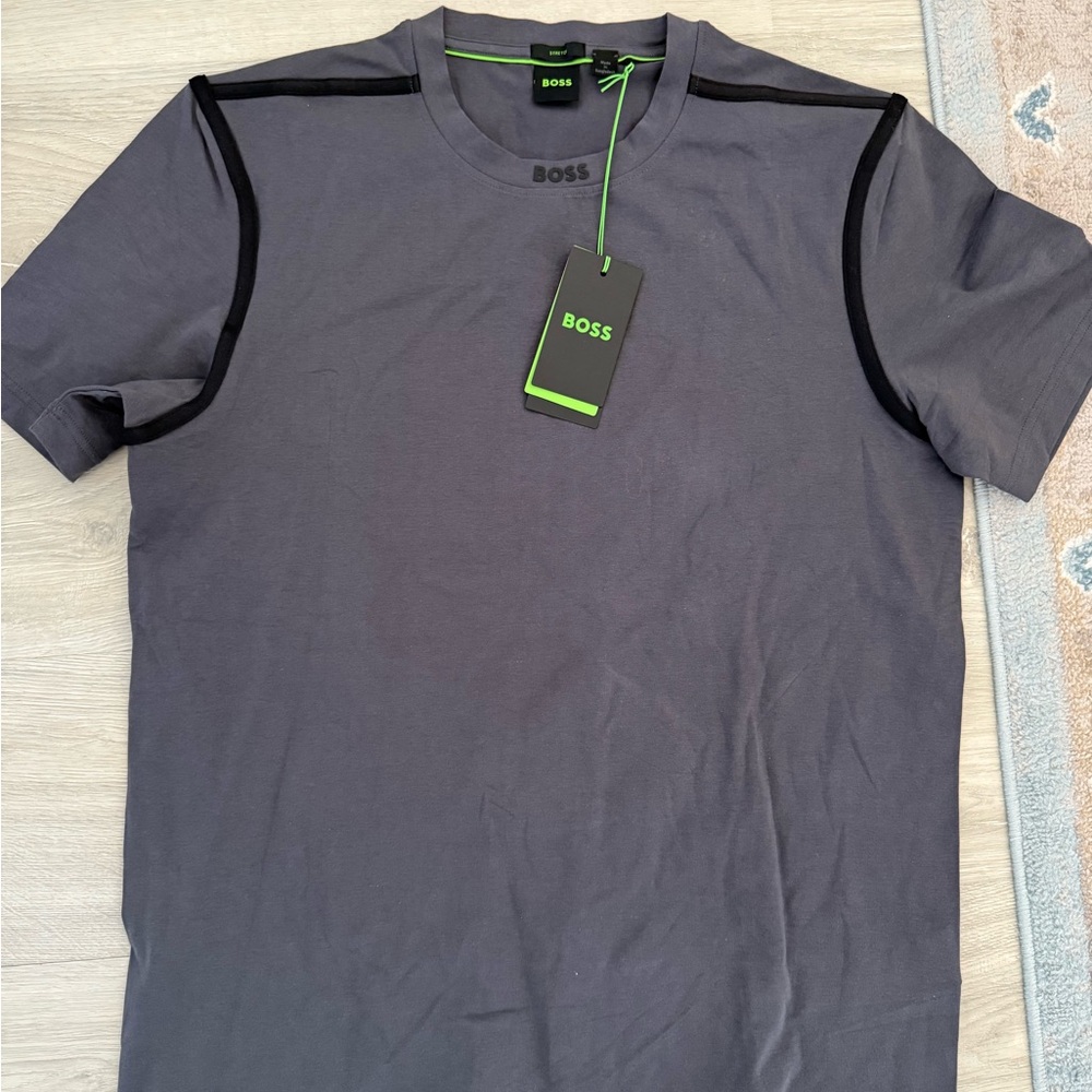 BOSS Men's Charcoal Short Sleeve Tee